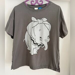 Zara & Disney Gray Dumbo Graphic Tee